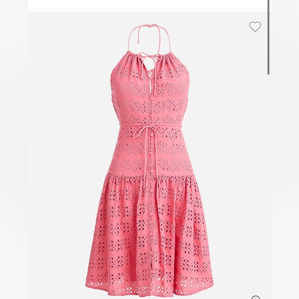 J Crew Anguilla mini halter dress in eyelet